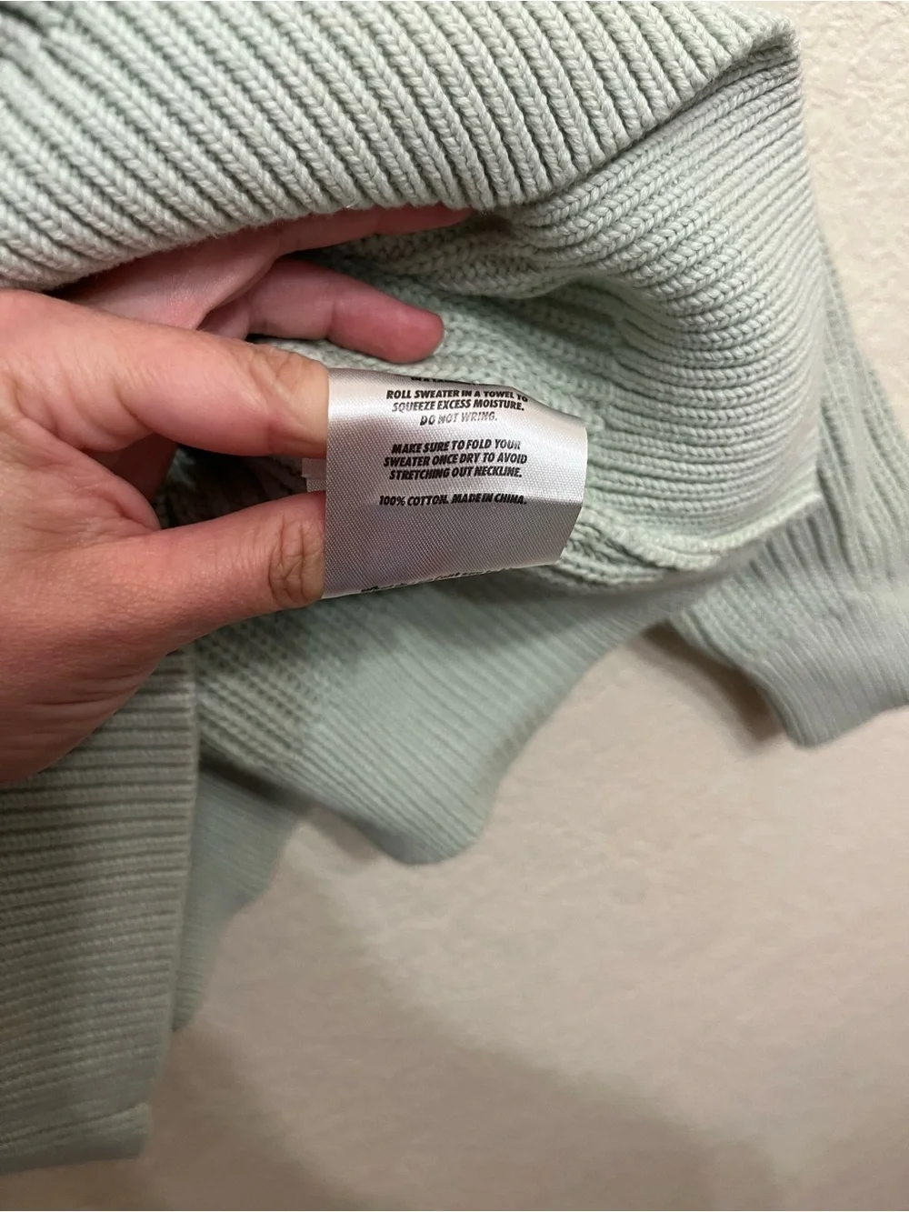 Effulgence Chunky Ribbed Knit Crewneck Sweater Pale Mint